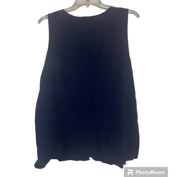 Dark Blue Button Up Top - Picture 2 of 4